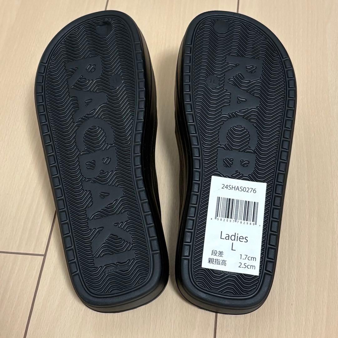 【Racbaki】ラクバキ　イージーサンダルブラック　Lサイズ