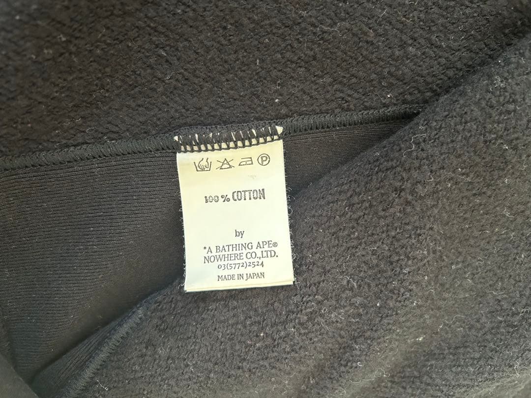 ⭐️美品⭐️【A Bathing Ape @】スウェットスタジャン size:L 黒
