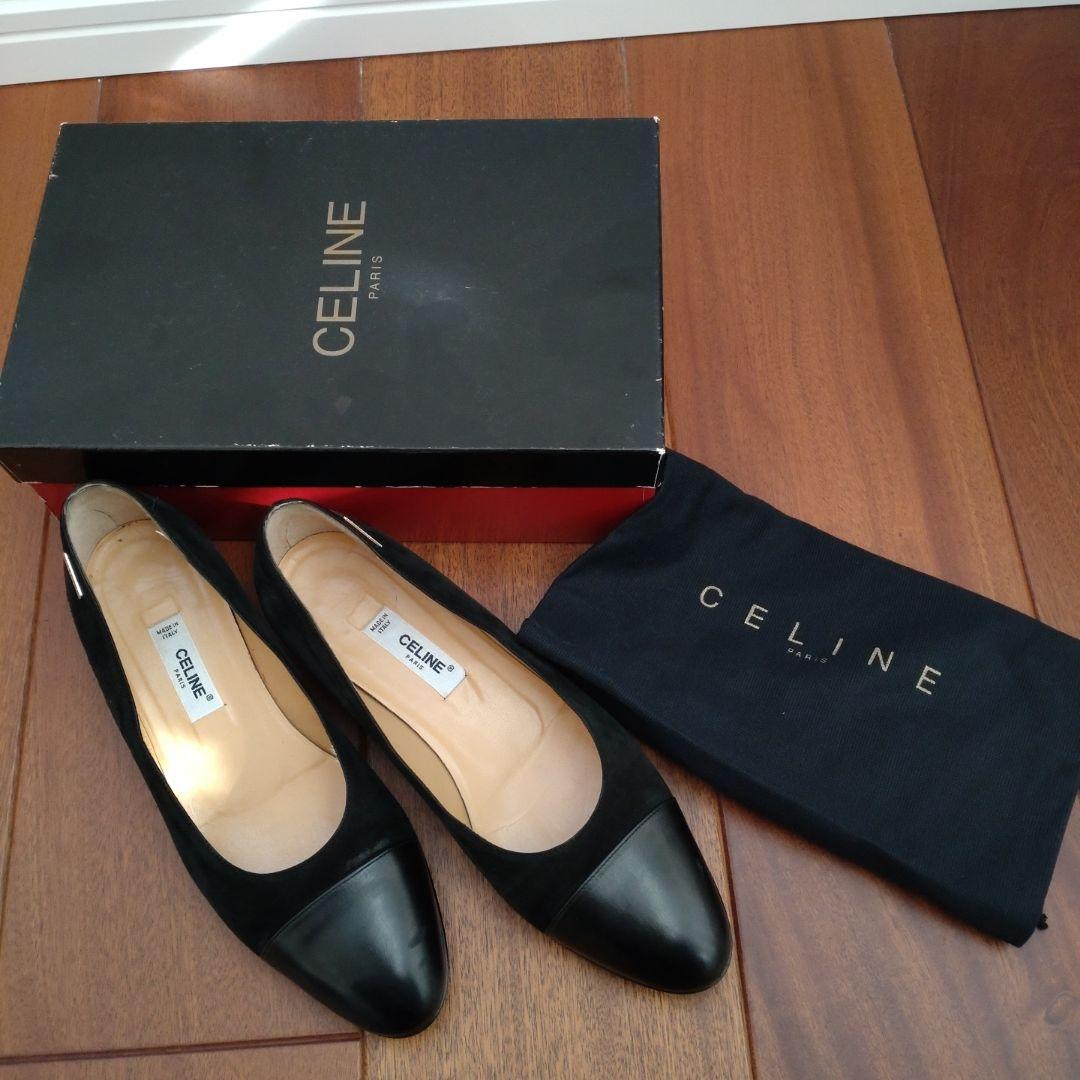 セリーヌ CELINE スエードパンプス 37 1/2