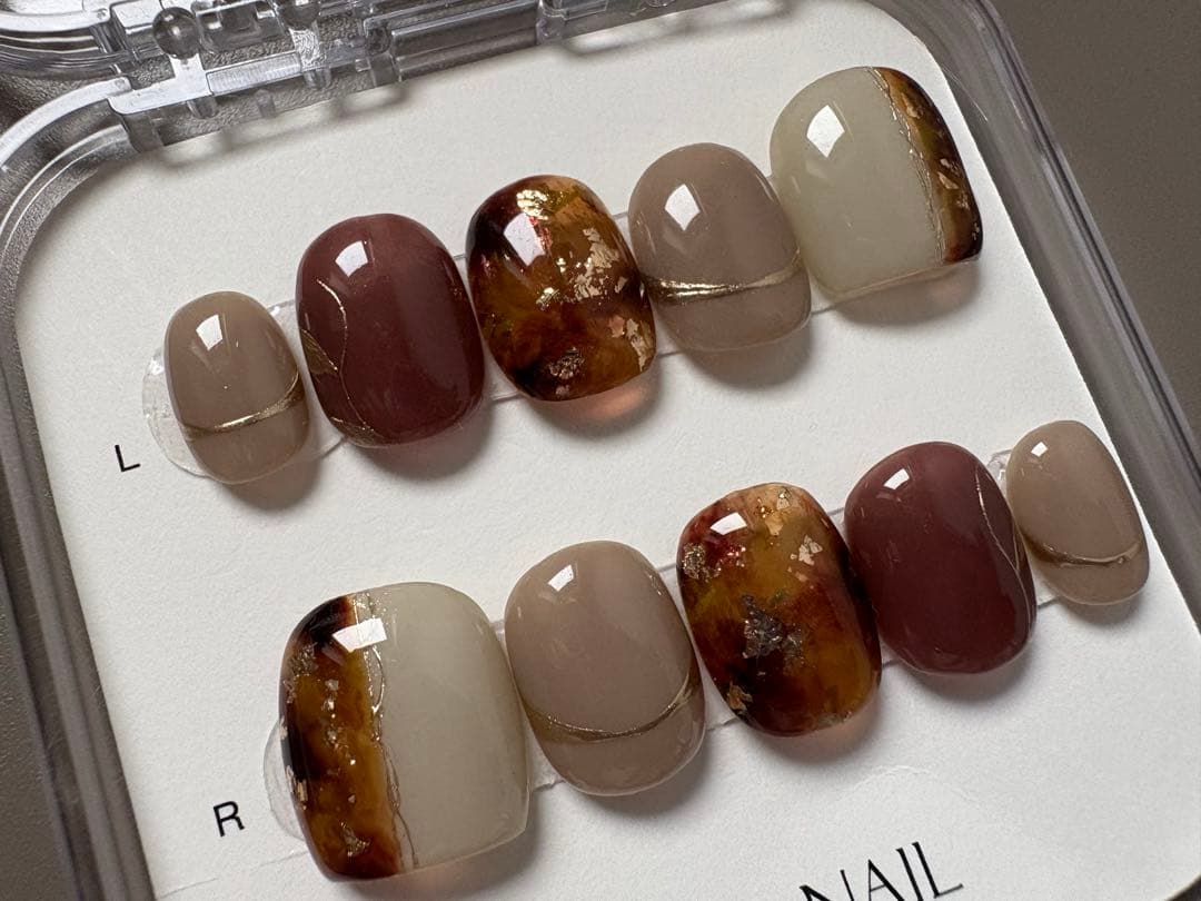 EVERNAIL エバーネイル　Vintage Brown ラウンドショート