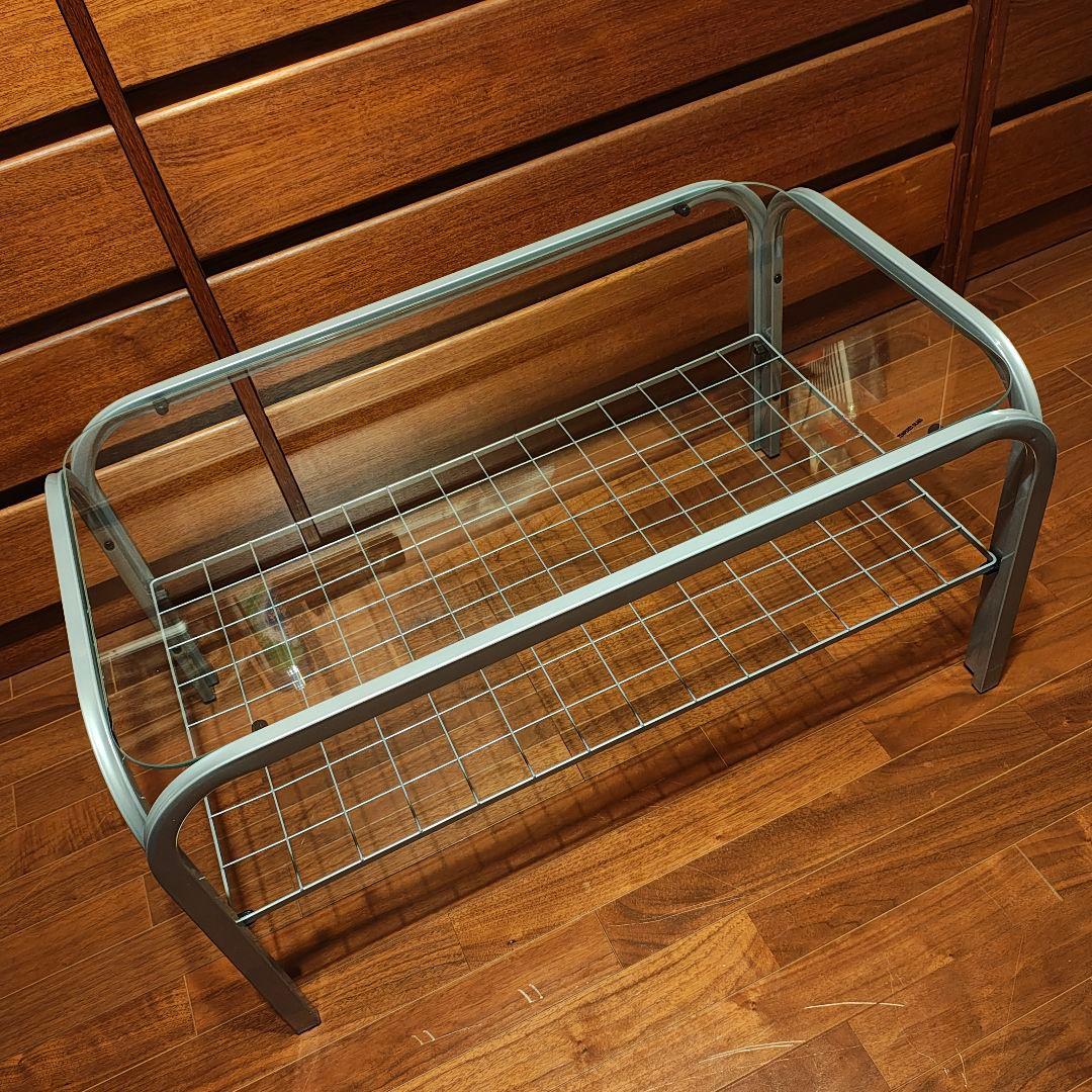 新品 未開封 ガラステーブル 昭和レトロ ミッドセンチュリー