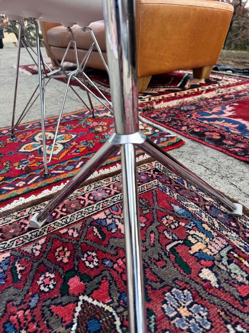 ACTUS ガラスサイドテーブル 直径50cm モダン