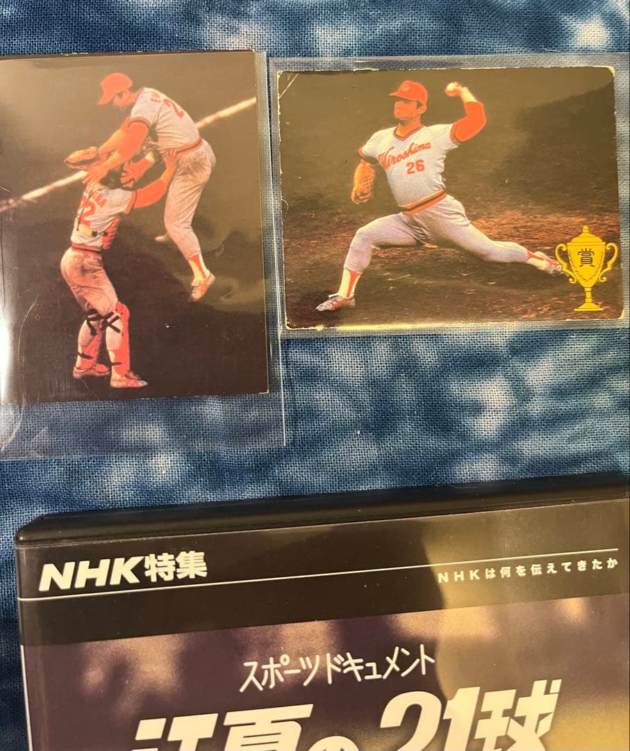 広島東洋カープ　江夏豊　色々セット　直筆サイン色紙　球団ロゴ色紙