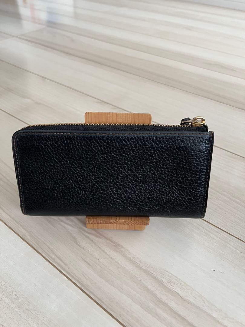 coach 長財布　黒L型ファスナー
