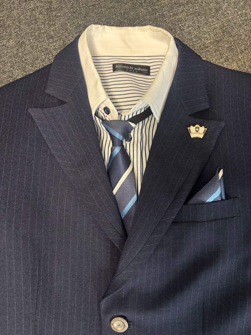 hiromichi nakano ネイビー フォーマルスーツ 150cm メンズ