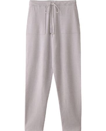 エブール　ebure　2022　ハイゲージカシミア ドロストニットパンツ