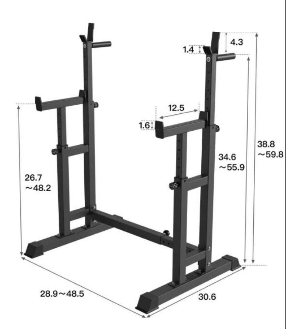 ■107.5kg■オリンピックバー ラックセット バーベルプレート スタンド