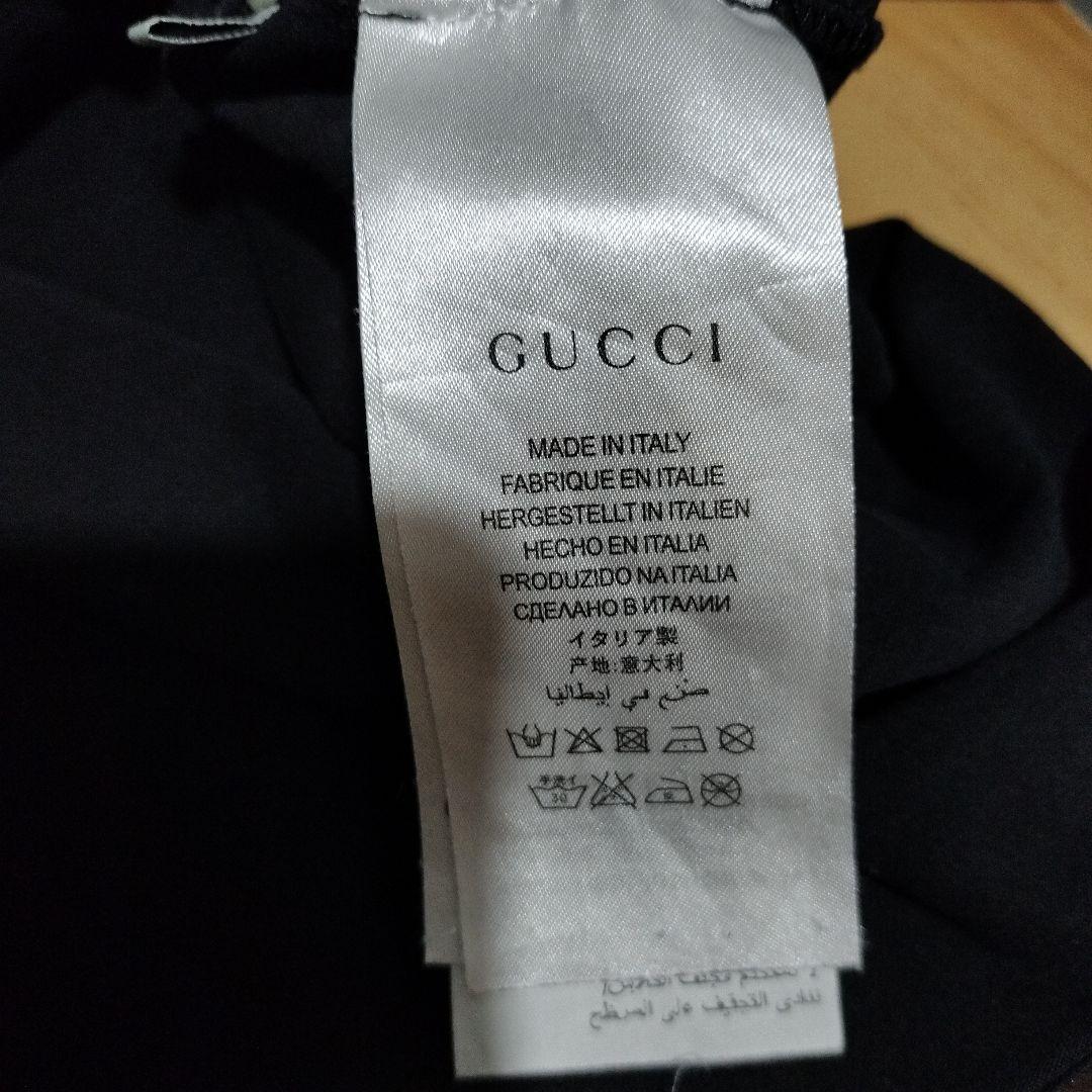 GUCCI ブラック Tシャツ 虎の刺繍