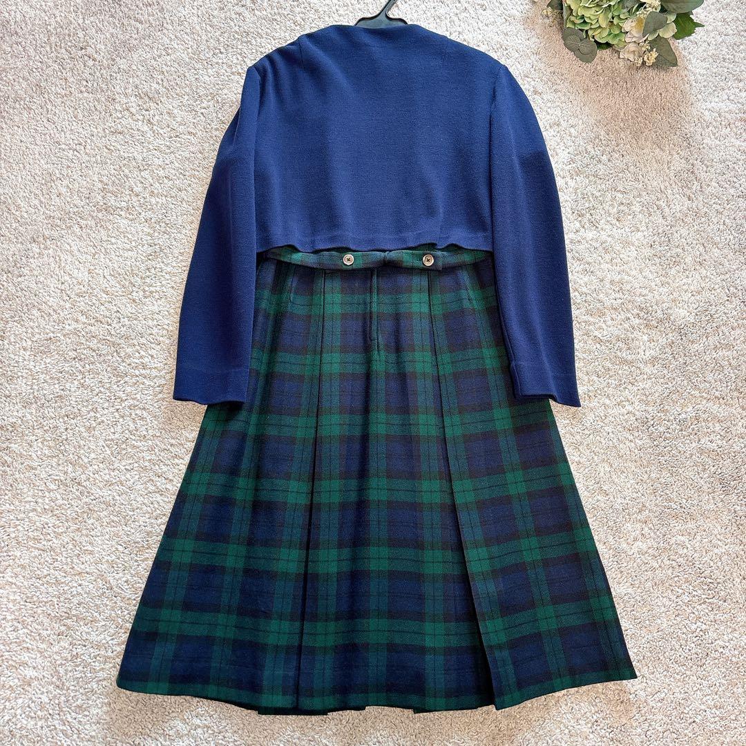 ファミリア　ワンピース＆カーディガンセットアップ　160サイズ　チェック