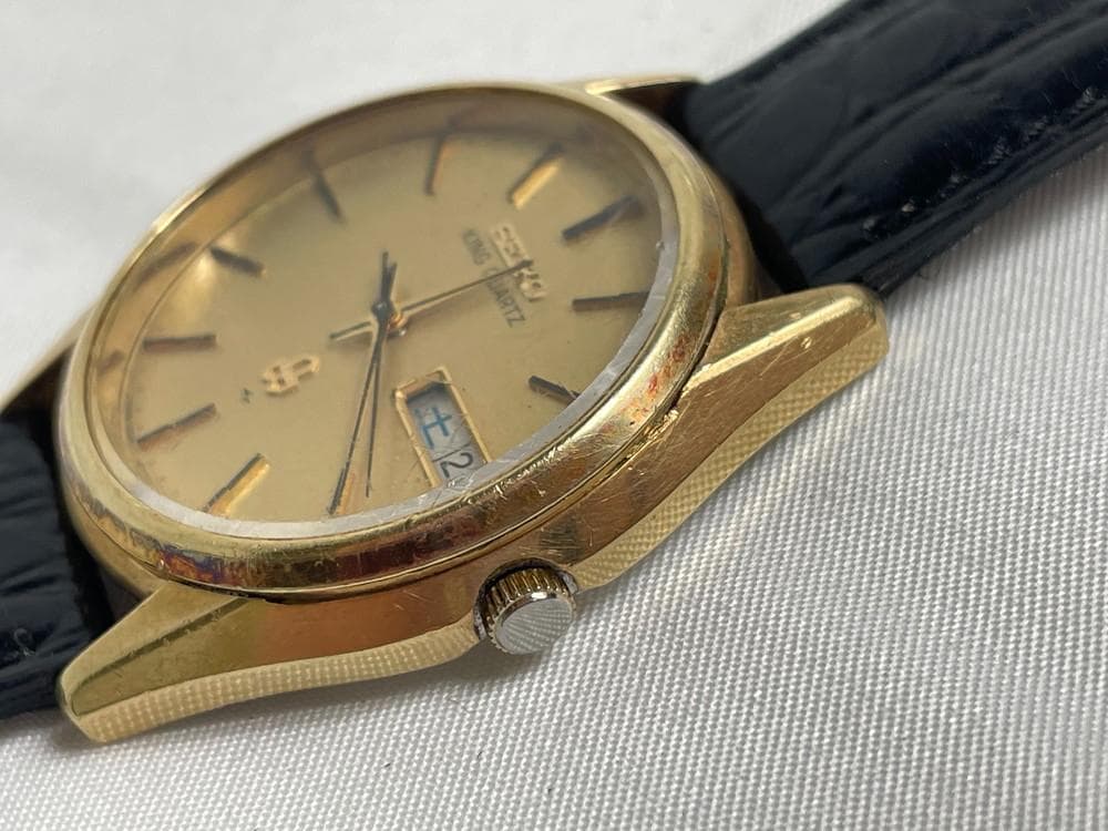 ◆SEIKO KING QUARTZ キング ゴールド 腕時計 09228