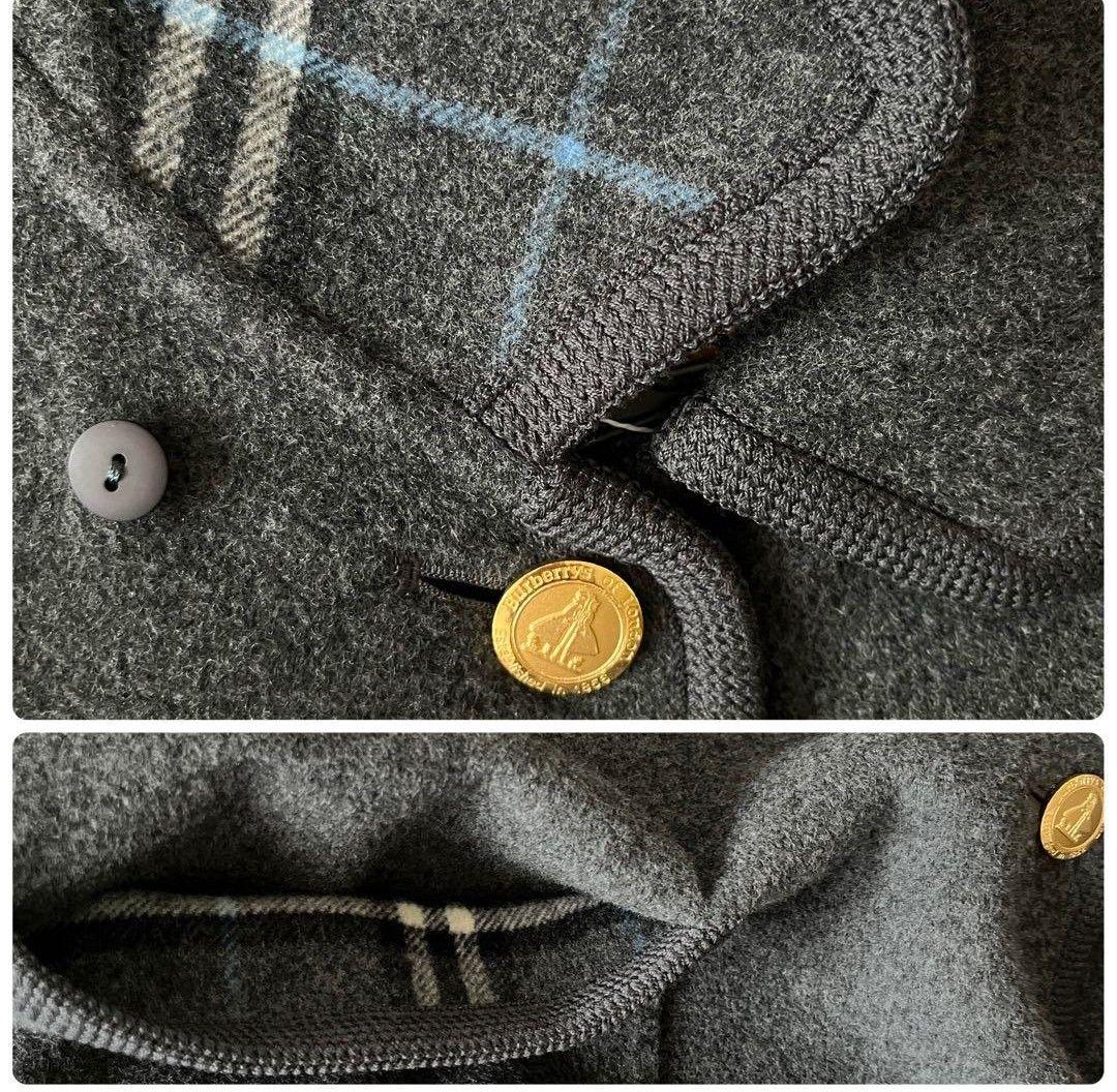 ☆美品☆　金ボタン ウール カシミヤ 　13号　XL (LL ) 　バーバリー