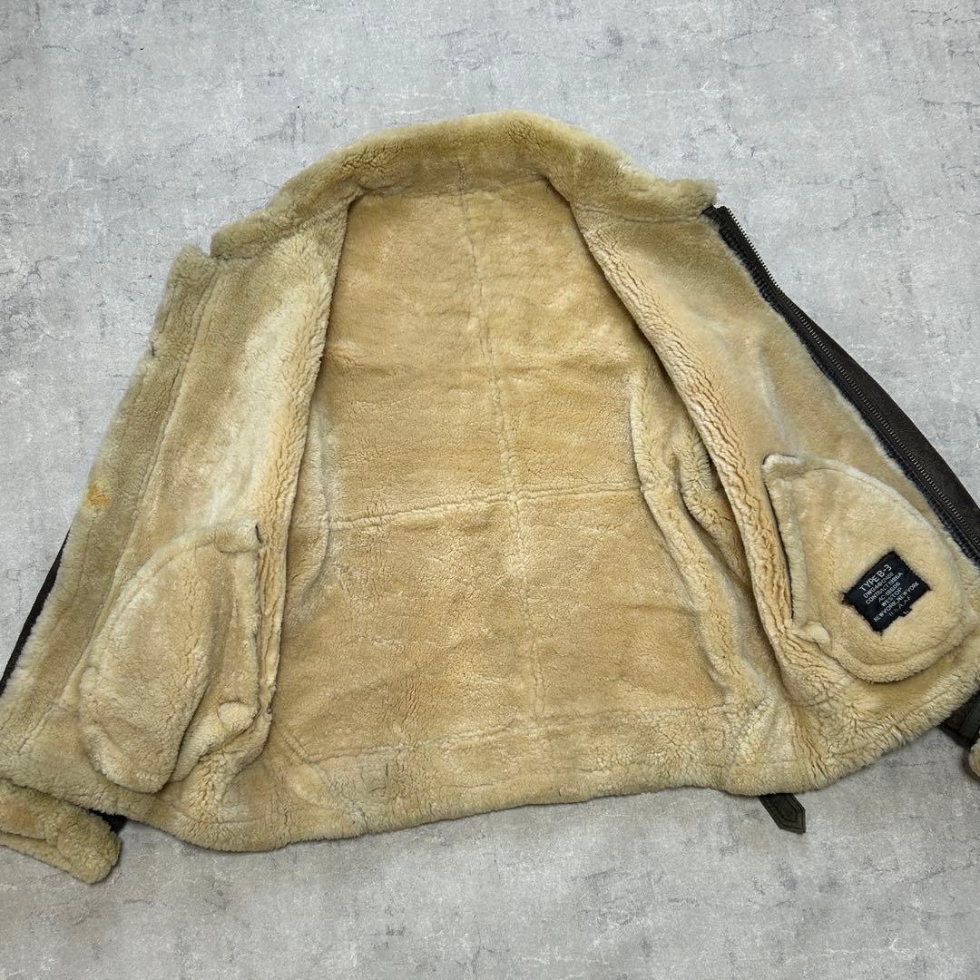 ジャケット・アウター 90s vintage B-3 shearling jacket brown