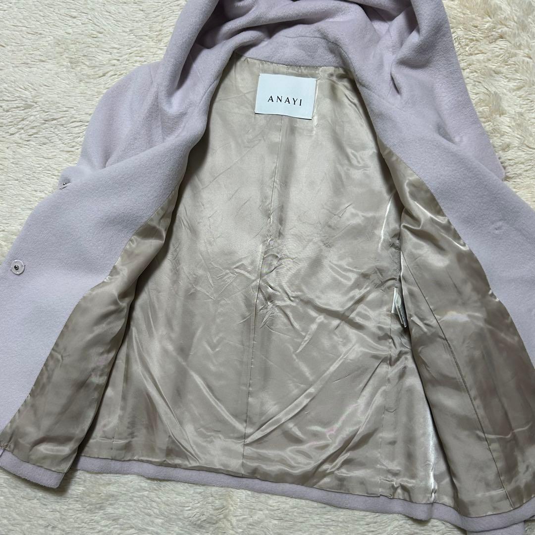 美品✨ANAYI アンゴラシャルム ショートコート 38 ピンク