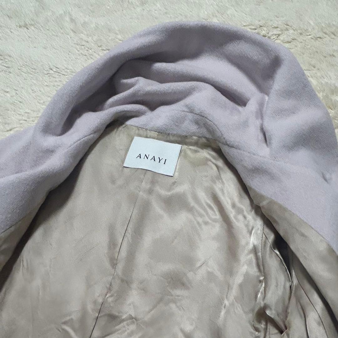 美品✨ANAYI アンゴラシャルム ショートコート 38 ピンク