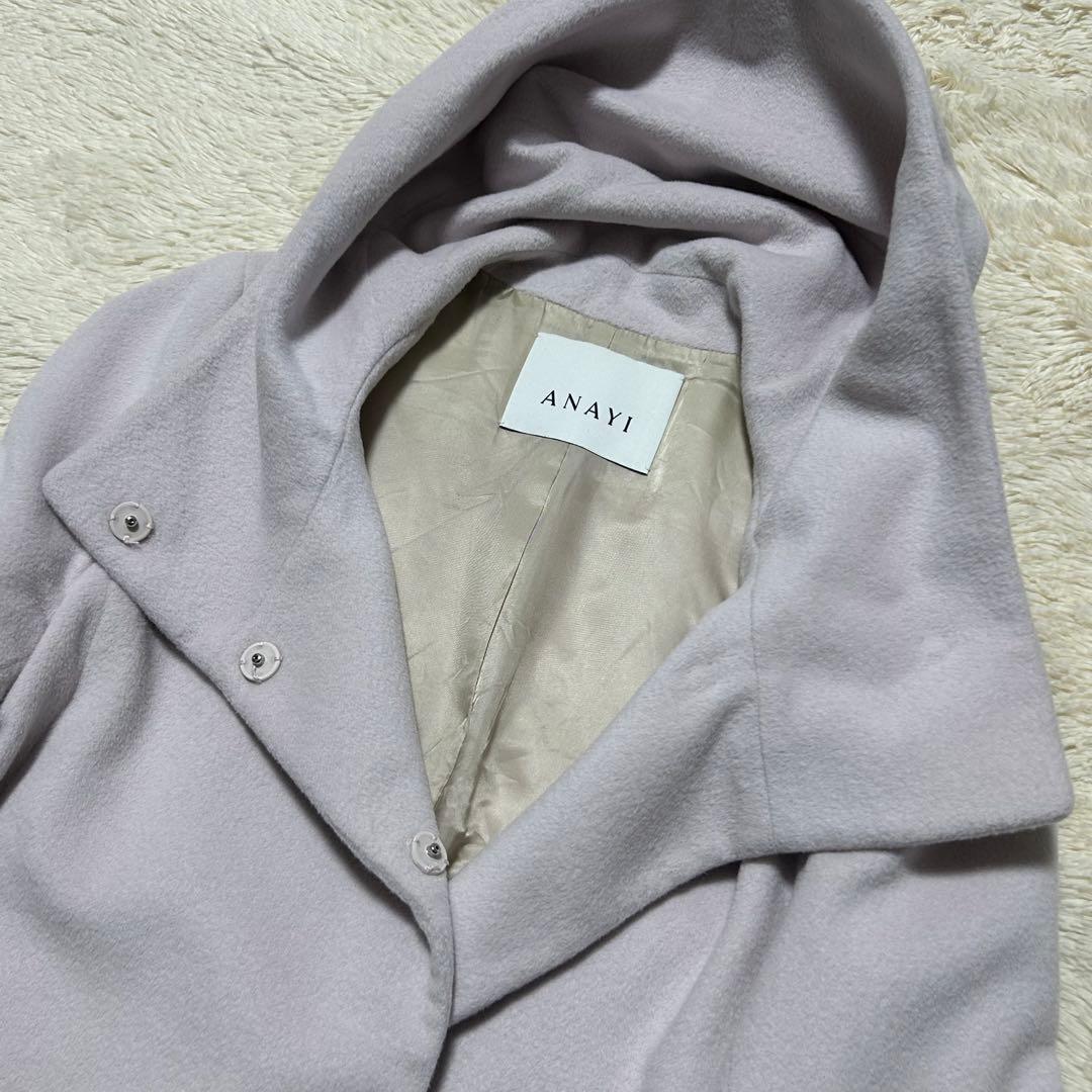 美品✨ANAYI アンゴラシャルム ショートコート 38 ピンク