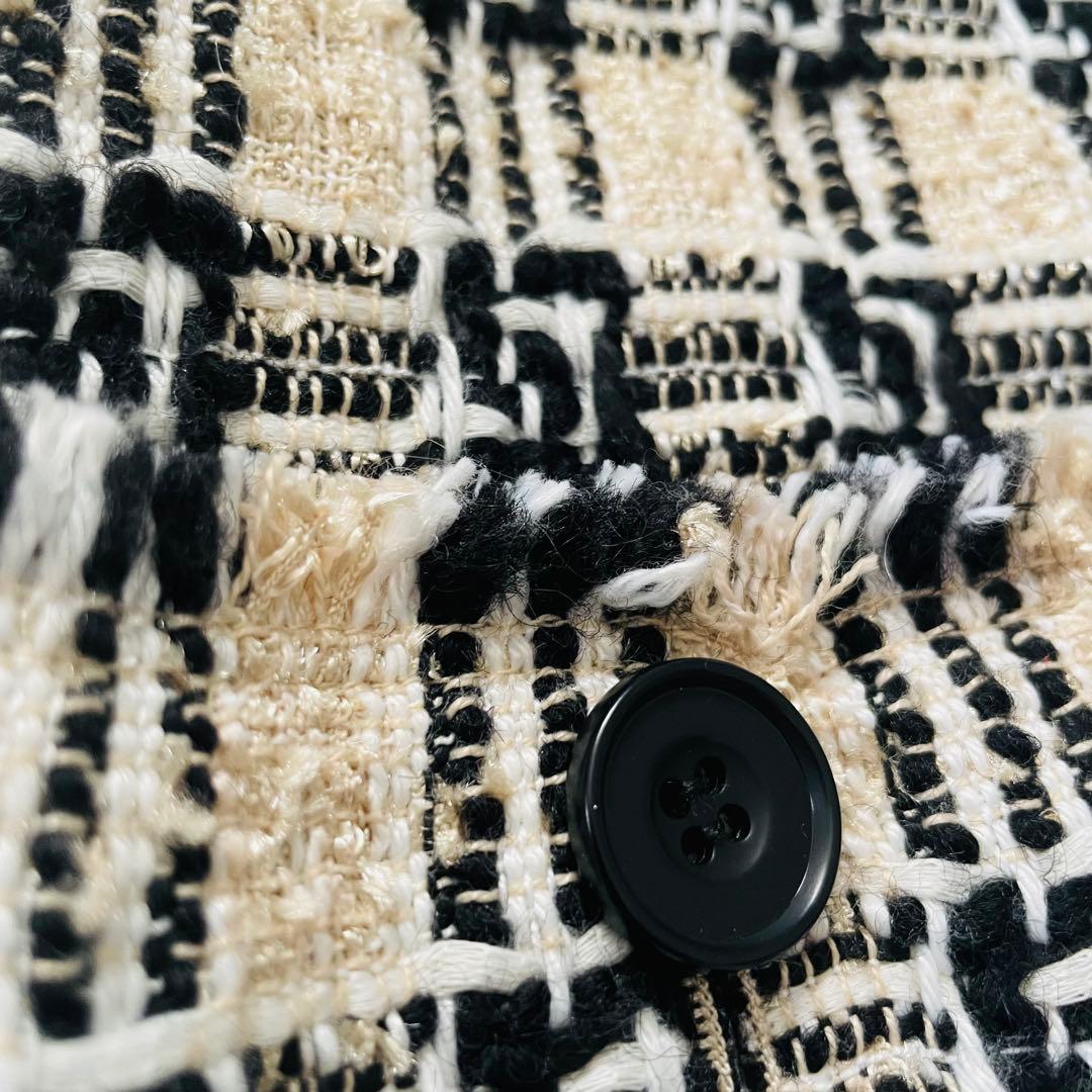 極美品ジャーナルスタンダード　2万ツイードフリンジ　ジャケット　ウール　ゆったり