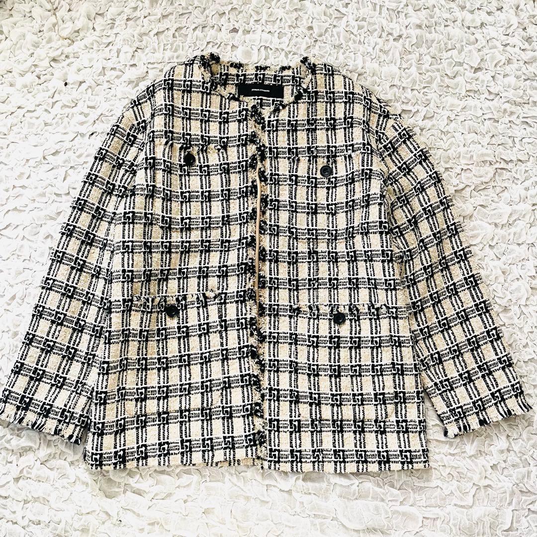 極美品ジャーナルスタンダード　2万ツイードフリンジ　ジャケット　ウール　ゆったり