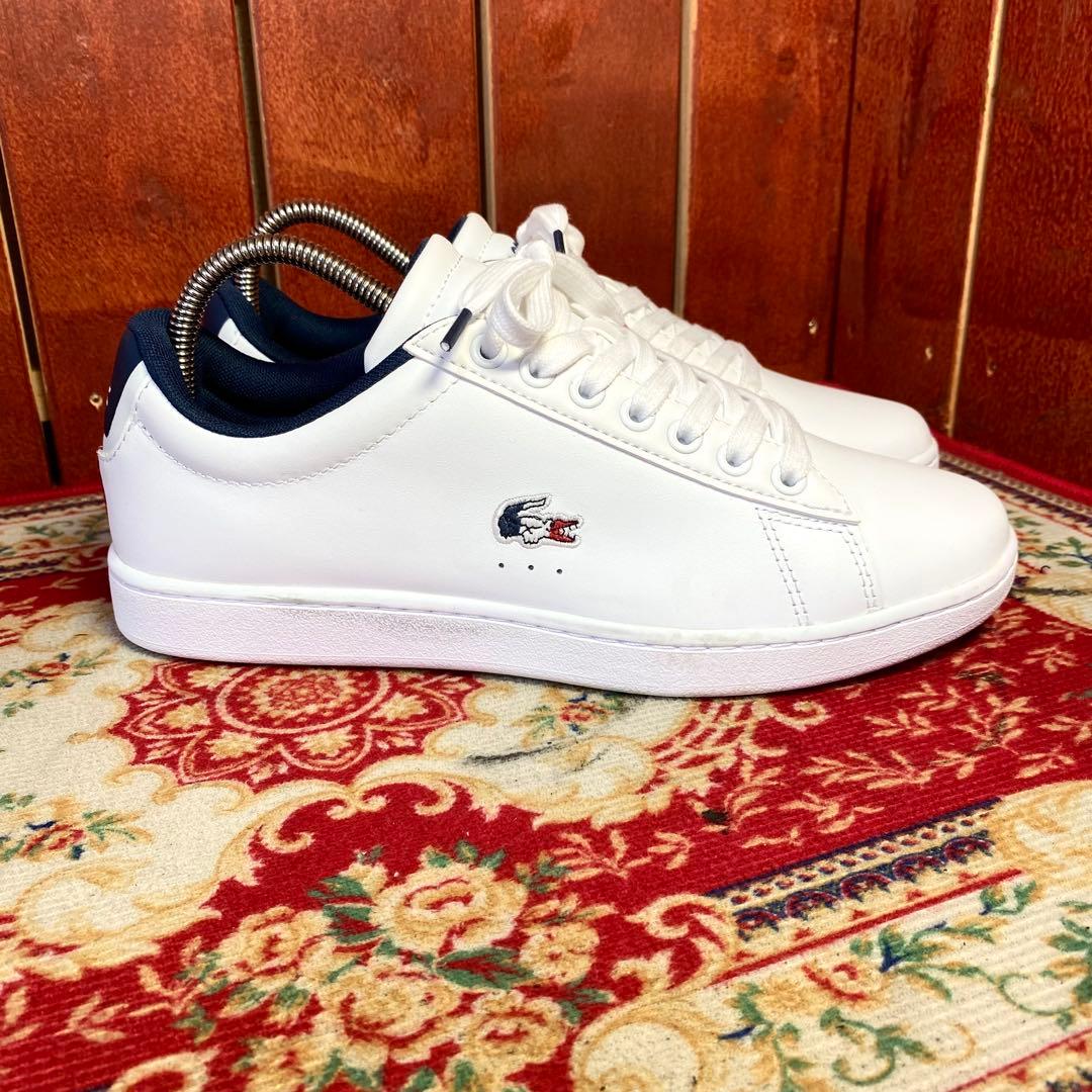 [ほぼ新品] LACOSTE レザー　スニーカー　ホワイト　UK4