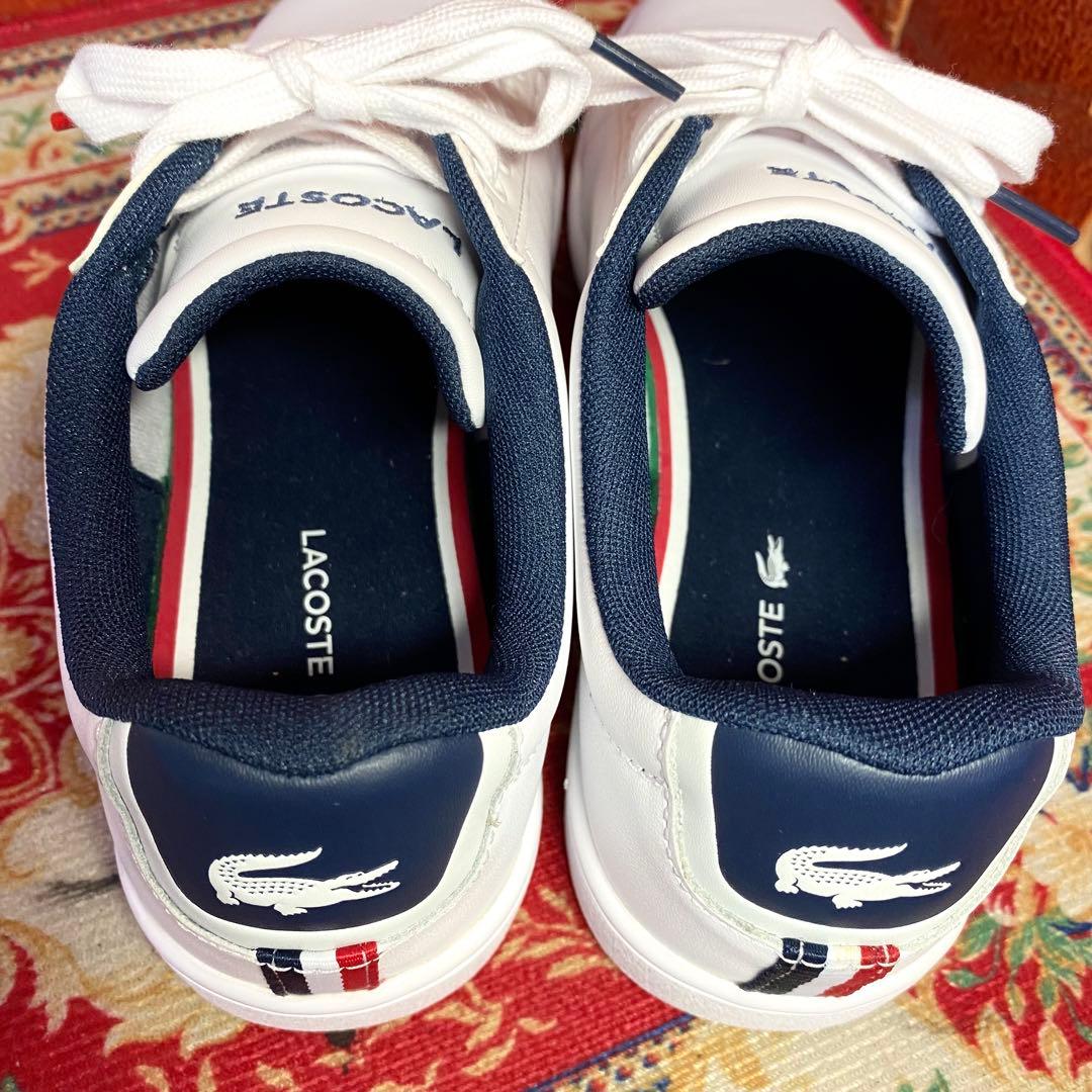 [ほぼ新品] LACOSTE レザー　スニーカー　ホワイト　UK4
