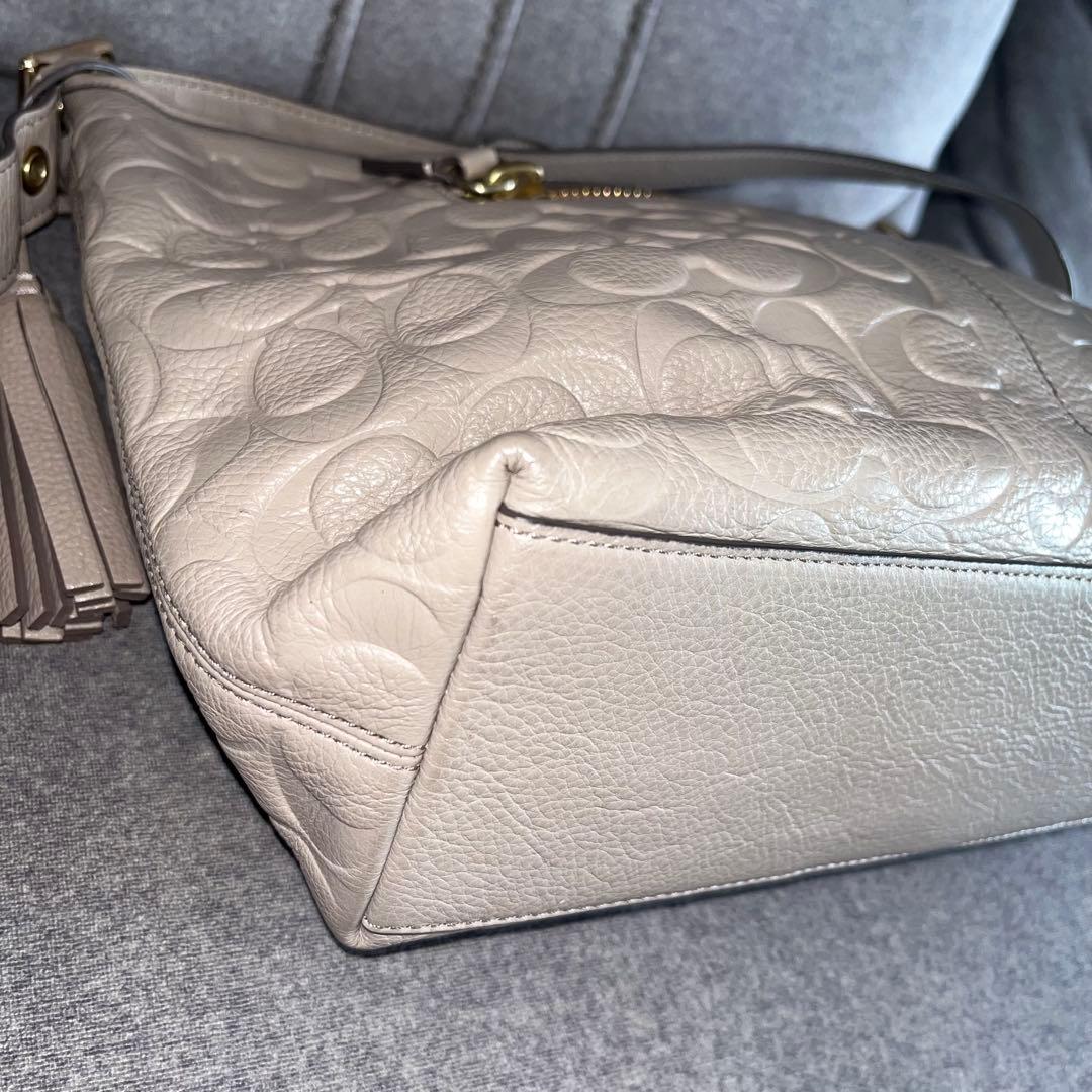 美品　正規品　COACH シグネチャー　ショルダーバッグ　レガシー　ベージュ