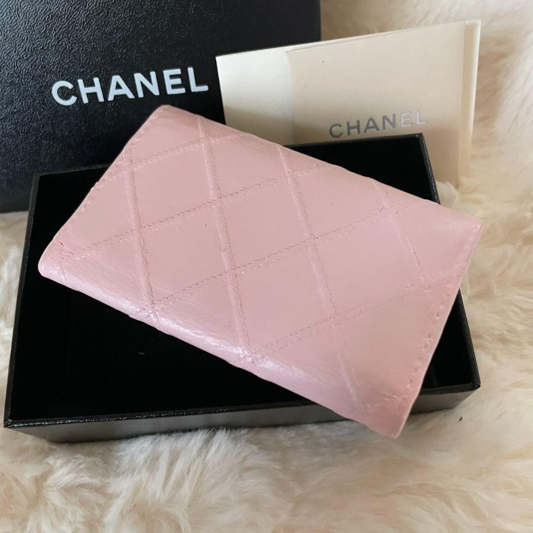 シャネル CHANEL キーケース カードケース ビコローレ ココマーク ピンク