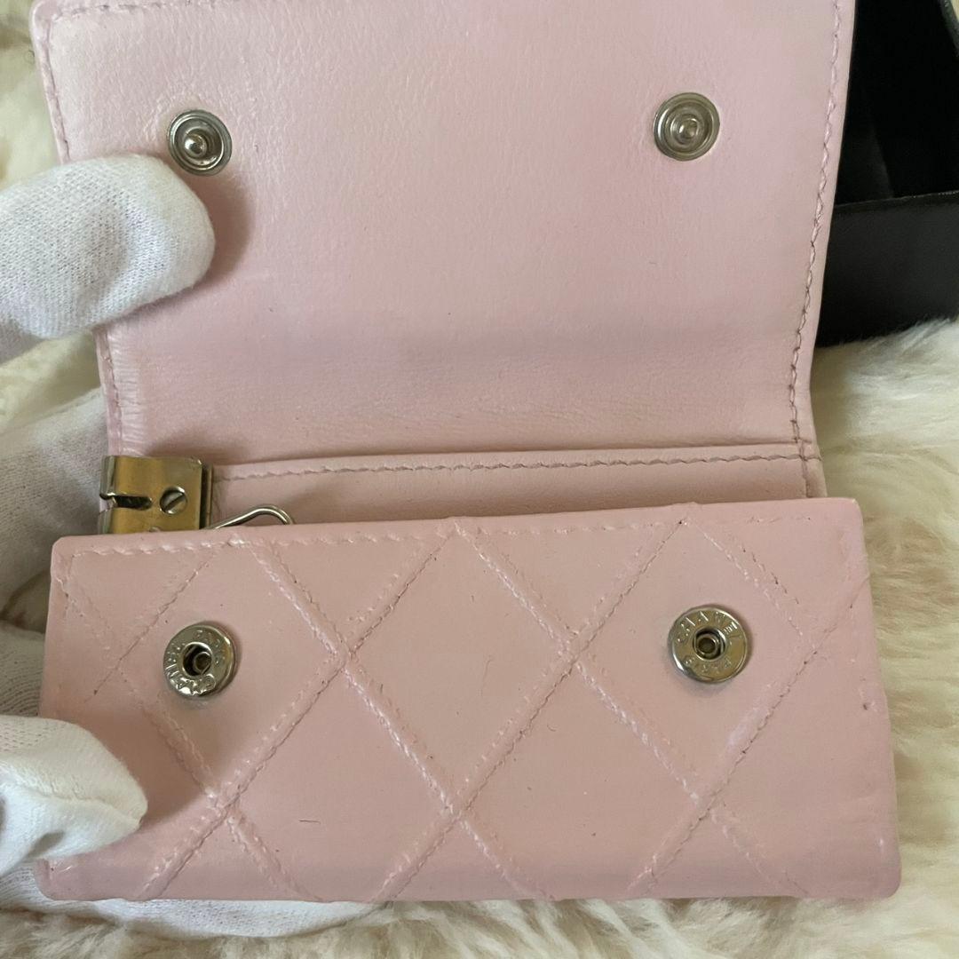 シャネル CHANEL キーケース カードケース ビコローレ ココマーク ピンク