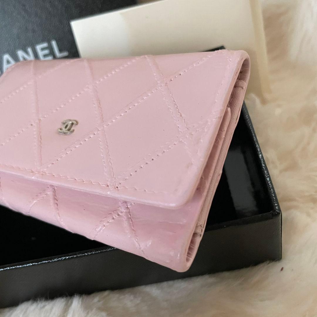 シャネル CHANEL キーケース カードケース ビコローレ ココマーク ピンク
