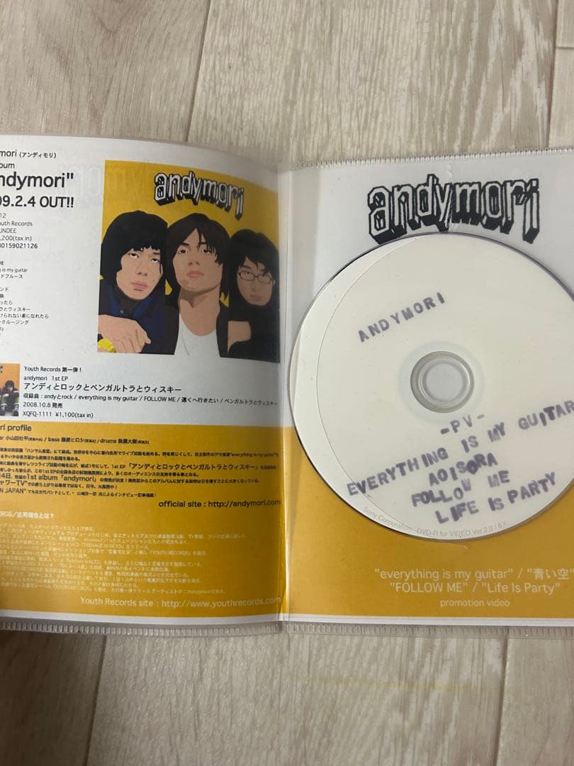 小山田壮平 AndyMori デビュー前 プロモ盤DVD 特殊ジャケット仕様