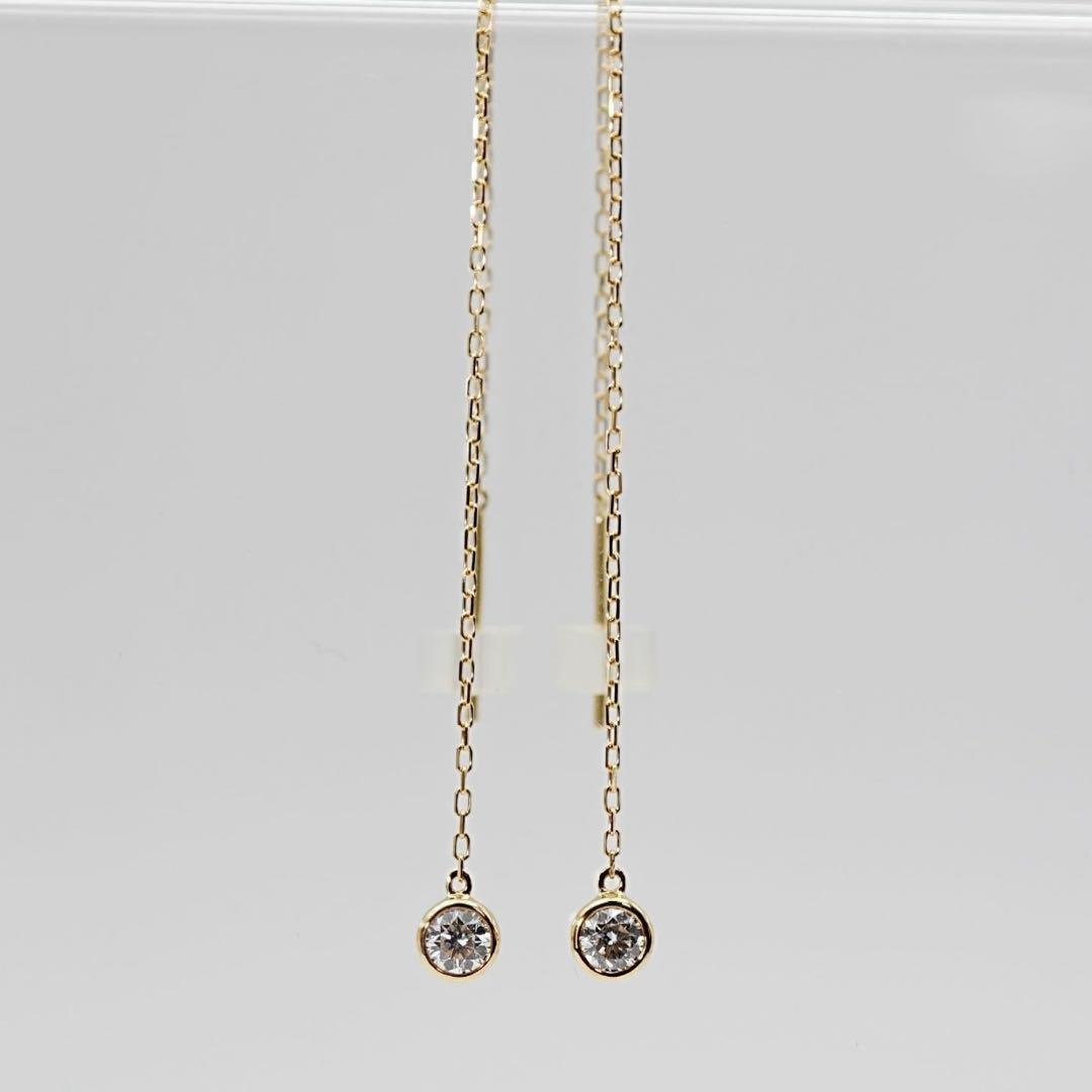 【こん】オレフィーチェ　ジェメリ　ピアス　アメリカンピアス　一粒ダイヤ