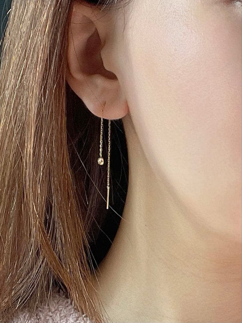 【こん】オレフィーチェ　ジェメリ　ピアス　アメリカンピアス　一粒ダイヤ