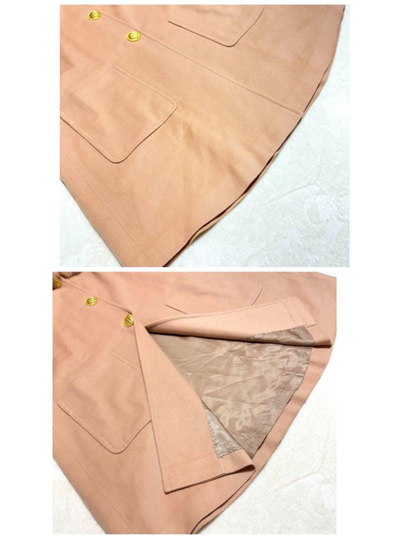 高級 フォクシー フォックスファー 金ボタン ロングコート