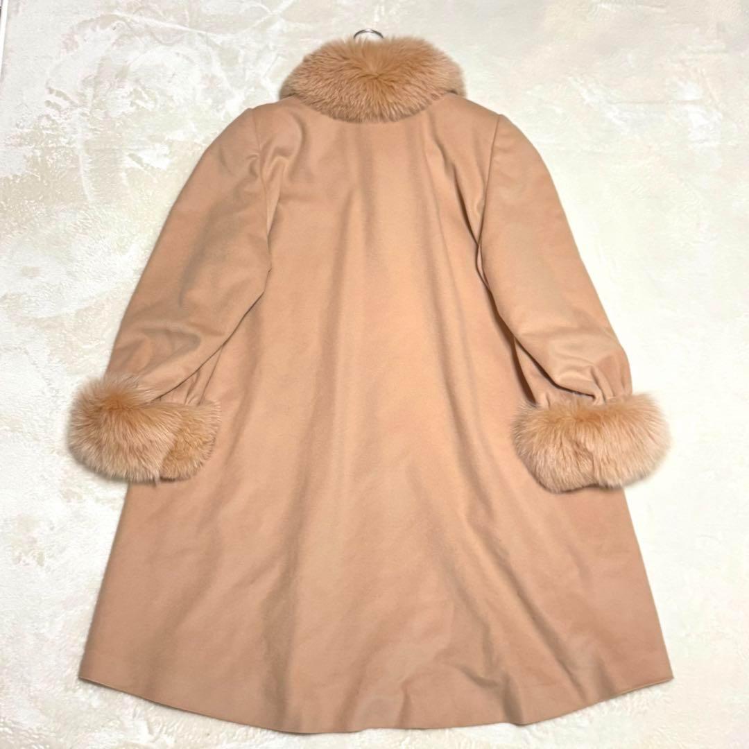 高級 フォクシー フォックスファー 金ボタン ロングコート