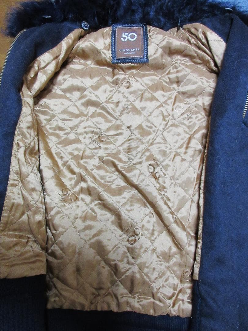 チンクアンタ　着脱ファー　イタリア製　ウール　ブルゾン　 試着のみ