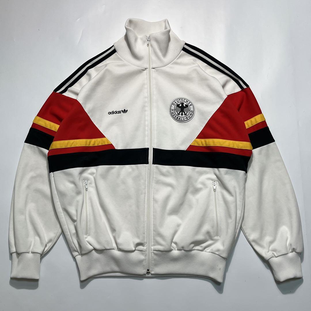 80s アディダス 西ドイツ製 ドイツ代表 ジャージ 2XL 白 7452