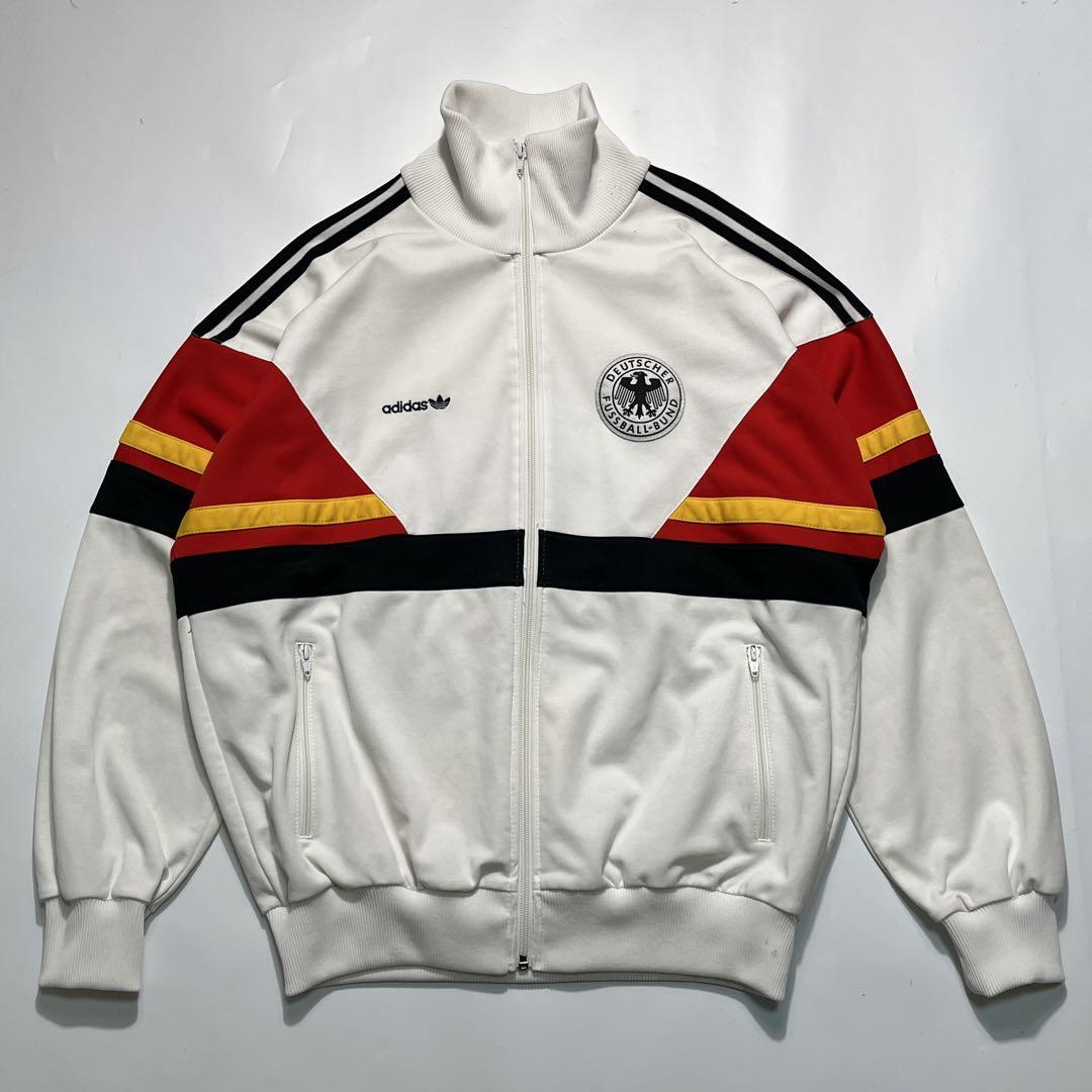 80s アディダス 西ドイツ製 ドイツ代表 ジャージ 2XL 白 7452