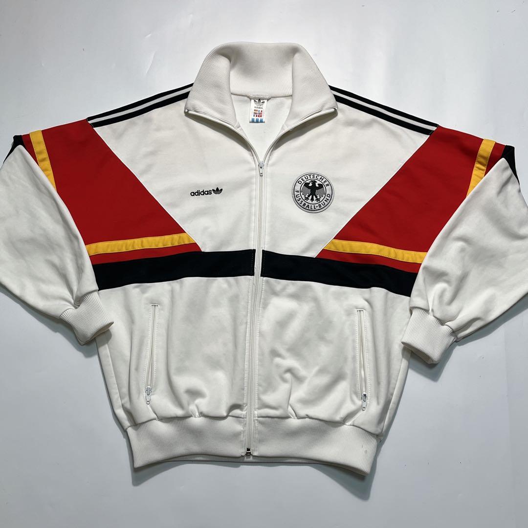 80s アディダス 西ドイツ製 ドイツ代表 ジャージ 2XL 白 7452