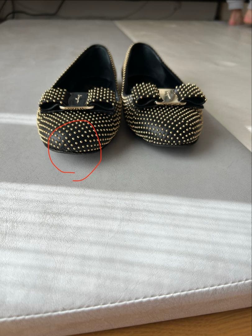 【専用】フェラガモ スタッズ　バレエシューズ　36.5