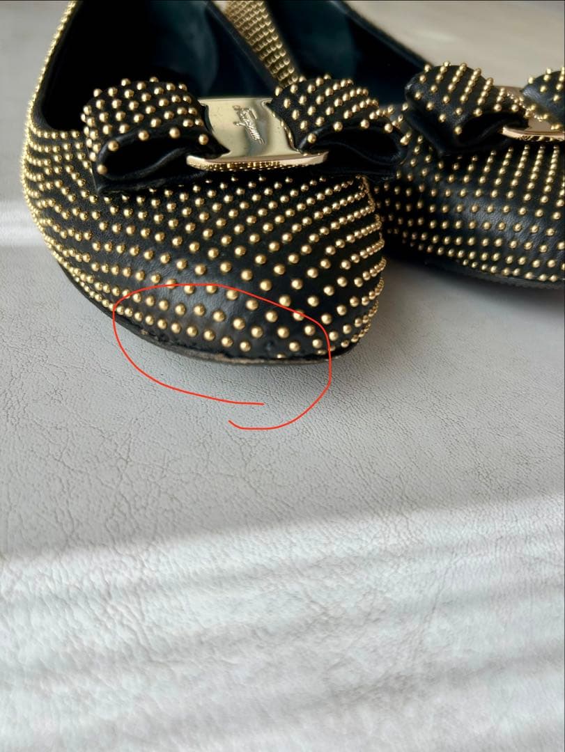 【専用】フェラガモ スタッズ　バレエシューズ　36.5