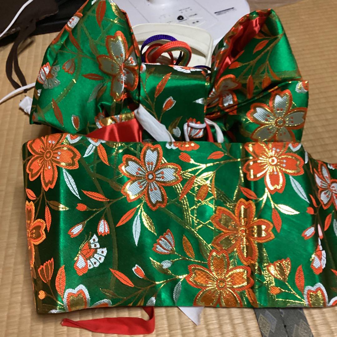 お値下げしました。七五三七歳用フルセット　帯幅19センチ　草履21センチ