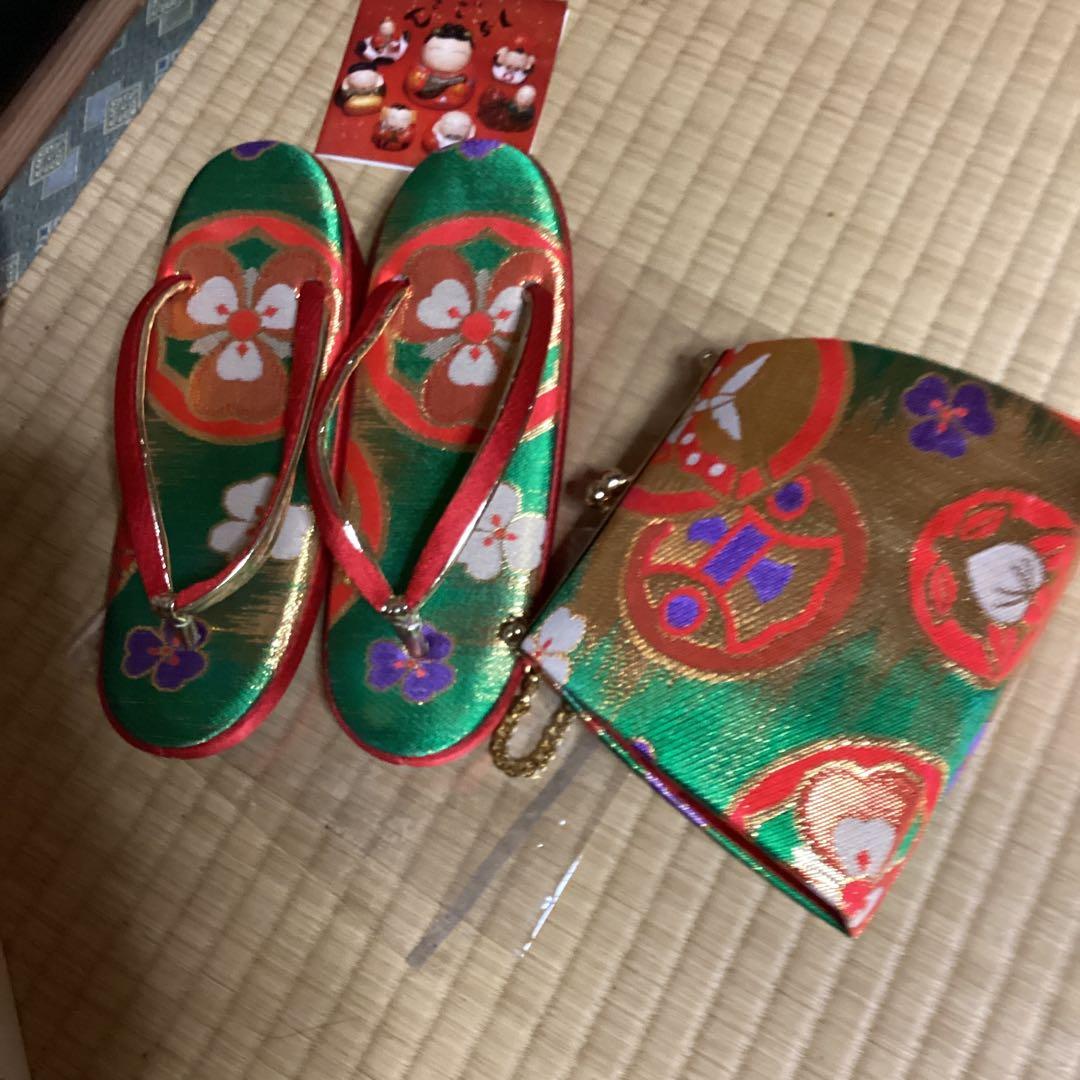 お値下げしました。七五三七歳用フルセット　帯幅19センチ　草履21センチ