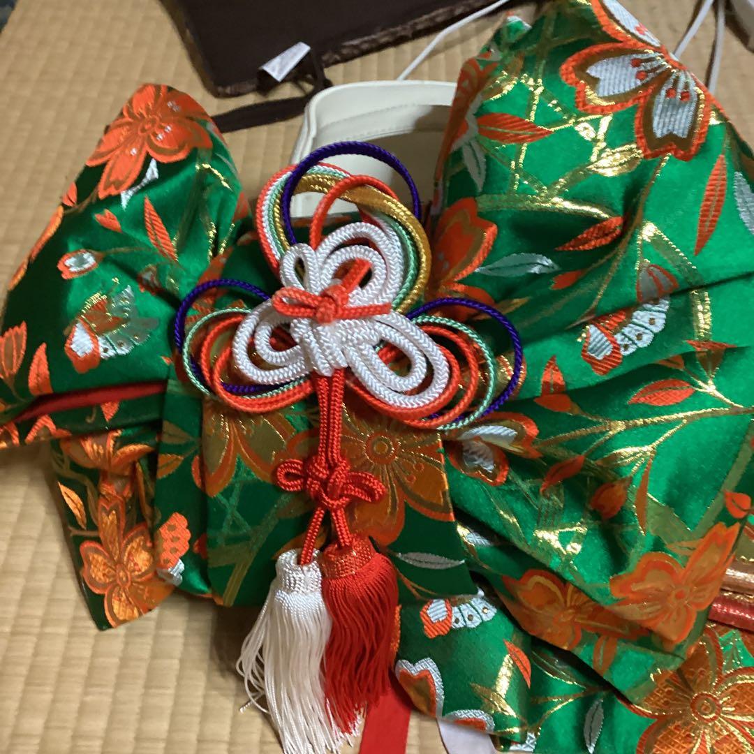 お値下げしました。七五三七歳用フルセット　帯幅19センチ　草履21センチ
