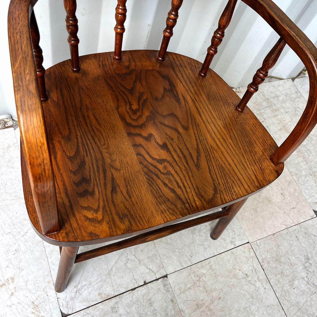 取付無料！天然木おしゃれアンティーク レトロ風ウィンザーチェア キャプテンチェア