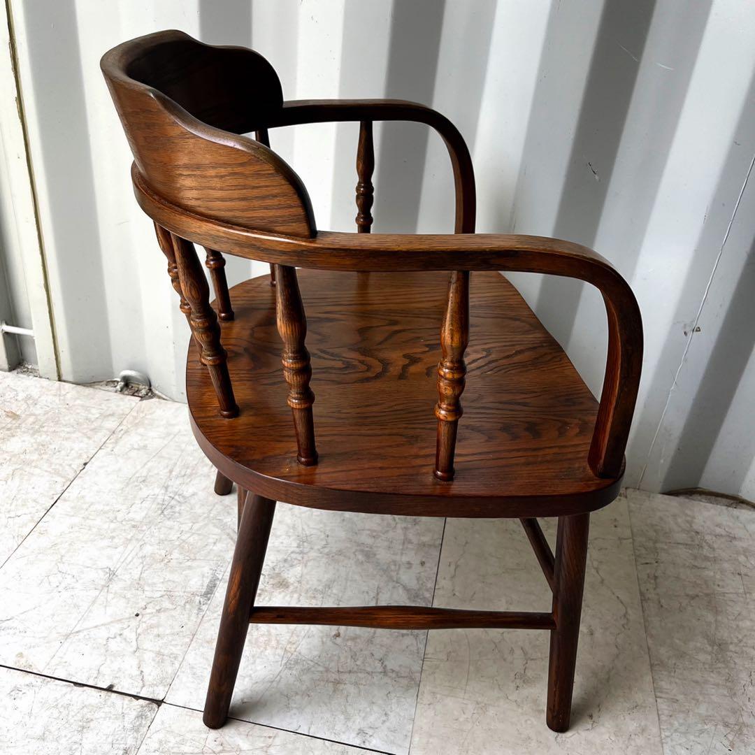 取付無料！天然木おしゃれアンティーク レトロ風ウィンザーチェア キャプテンチェア