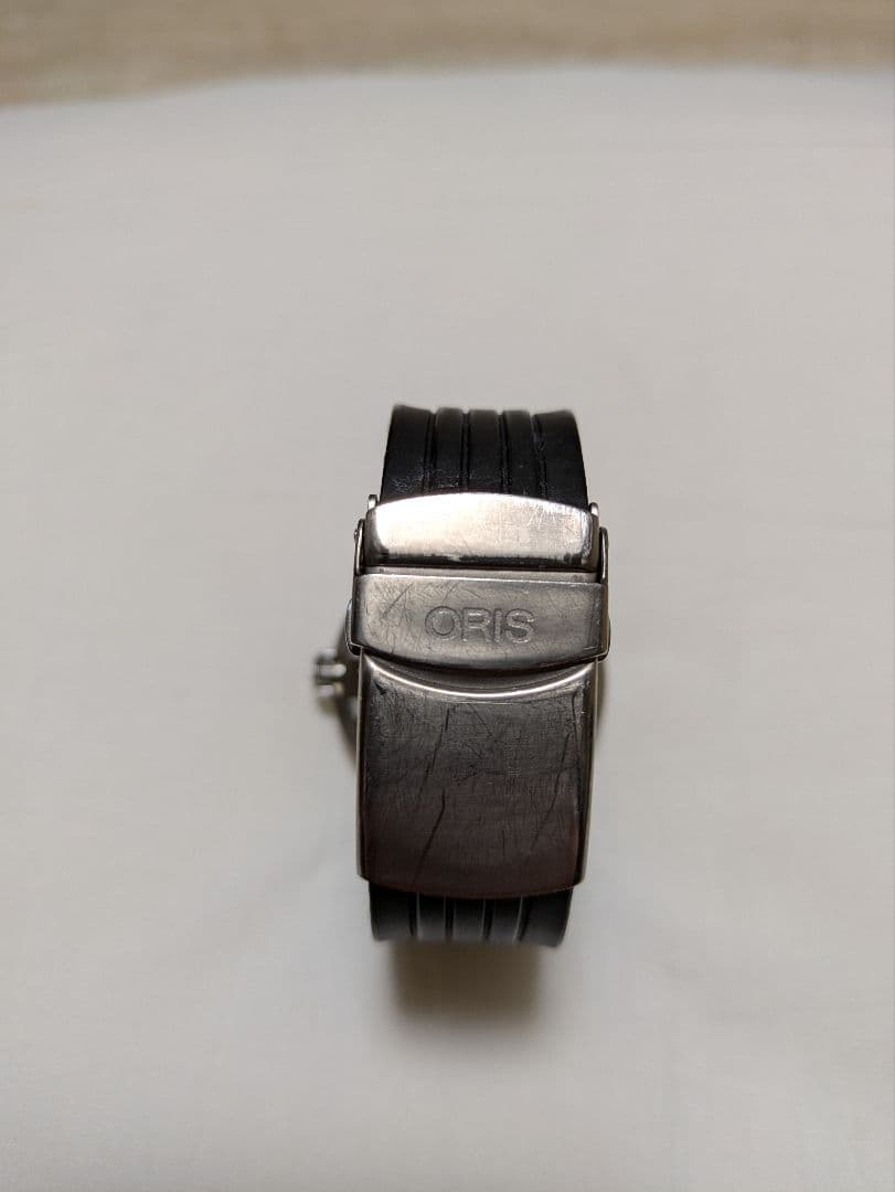 【再出品】ORIS 自動巻き ラバーベルト 黒文字盤