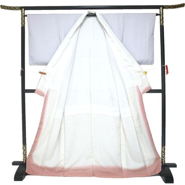 訪問着 着物 袷 刺繍 手染め ぼかし 裄64.5 Ｍ～Ｌ 新古品 sn1892