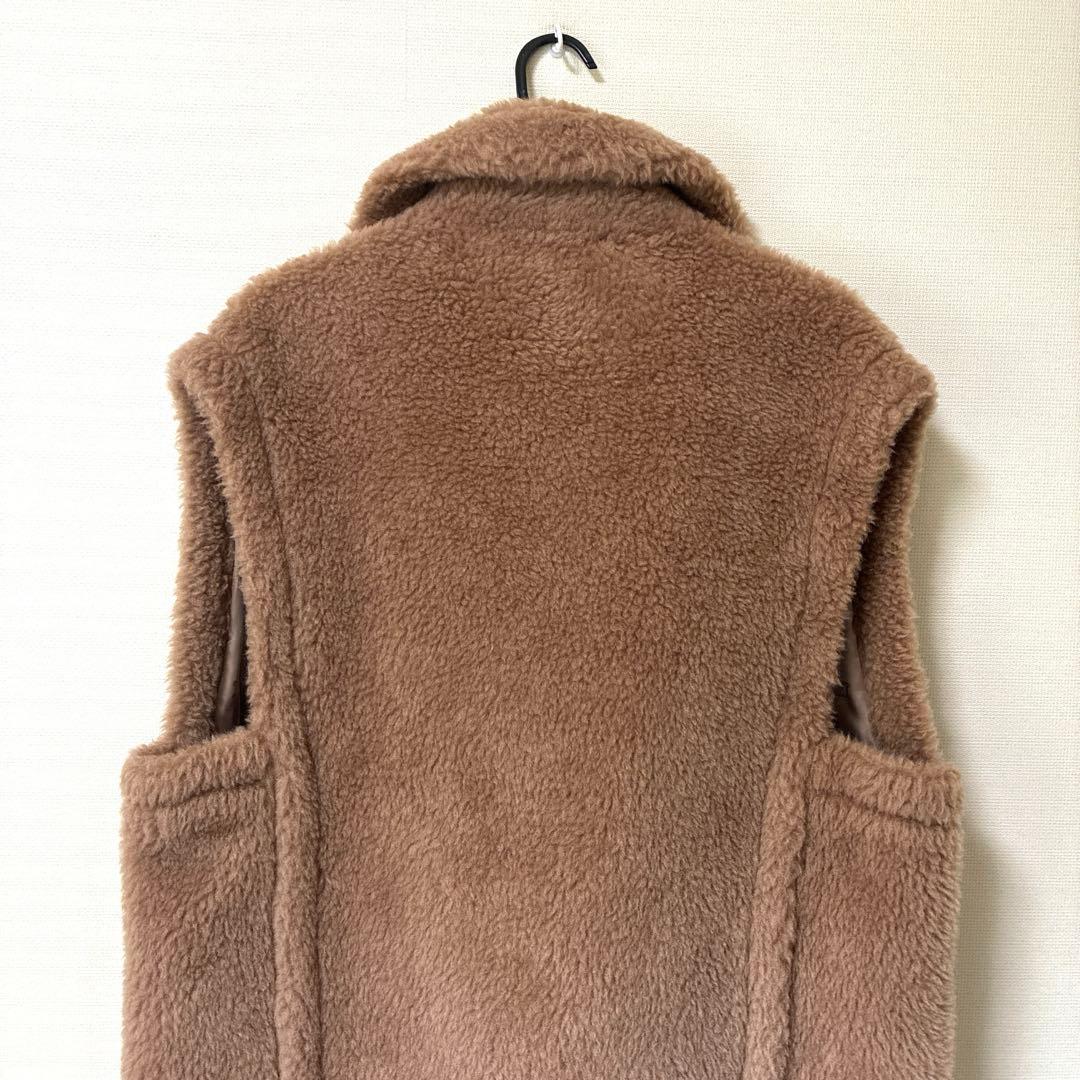 1/31まで大幅値下げ‼️ボア ロングジレ キャメル ウール ブラウン ダブル