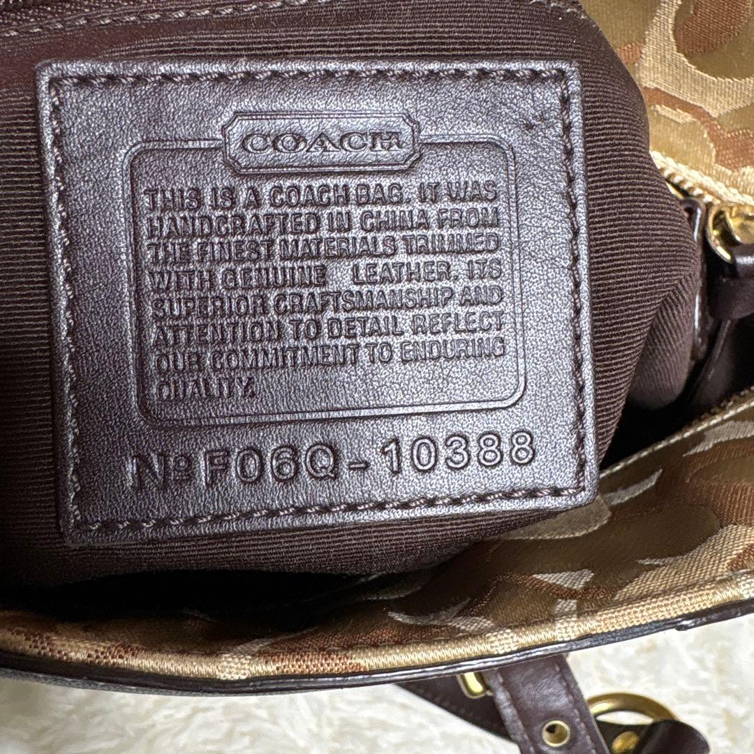コーチ トートバッグ パッチワーク ブラウン y2k ゴールド金具