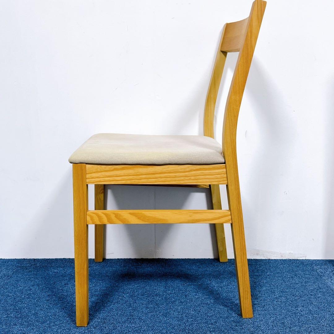 【美品】無印良品 良品計画 オーク材 木製ダイニングチェア 2脚セット 廃盤品