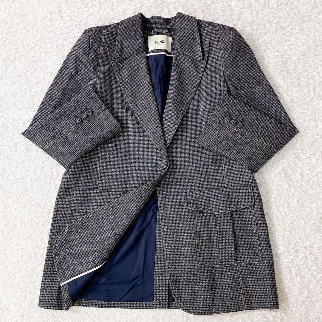 【極美品】フェンディ 18AW コレクションライン ロングテーラードジャケット