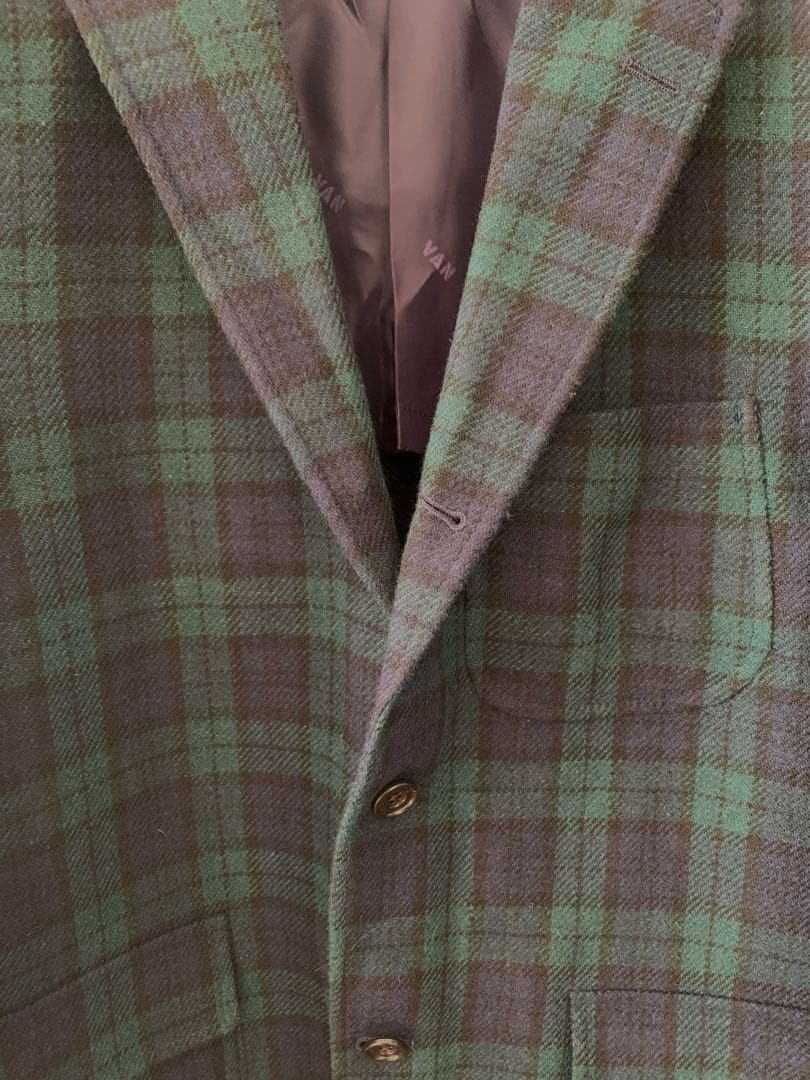 美品　VAN ジャケット　タータンチェック　ブレザー　M